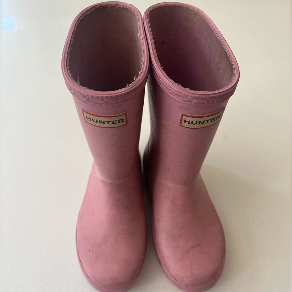 Hunter Soft Pink Mid-Calf Rubber Rain Boots
